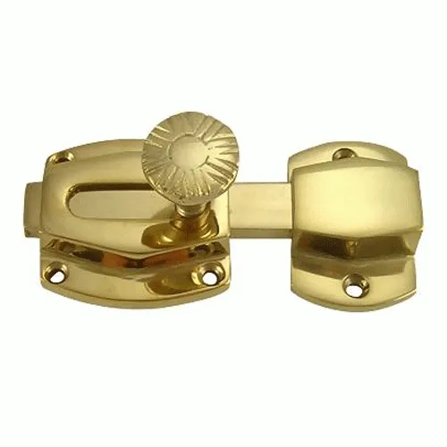 1 1/2 Inch Plain Cabinet Latch (Polished Brass Finish)