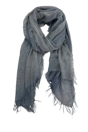 100% Cashmere Luxury Scarf, New York Parkway in Chambray