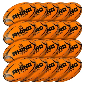 20pc Fluorescent Cyclone Practice Rugby Ball Bundle