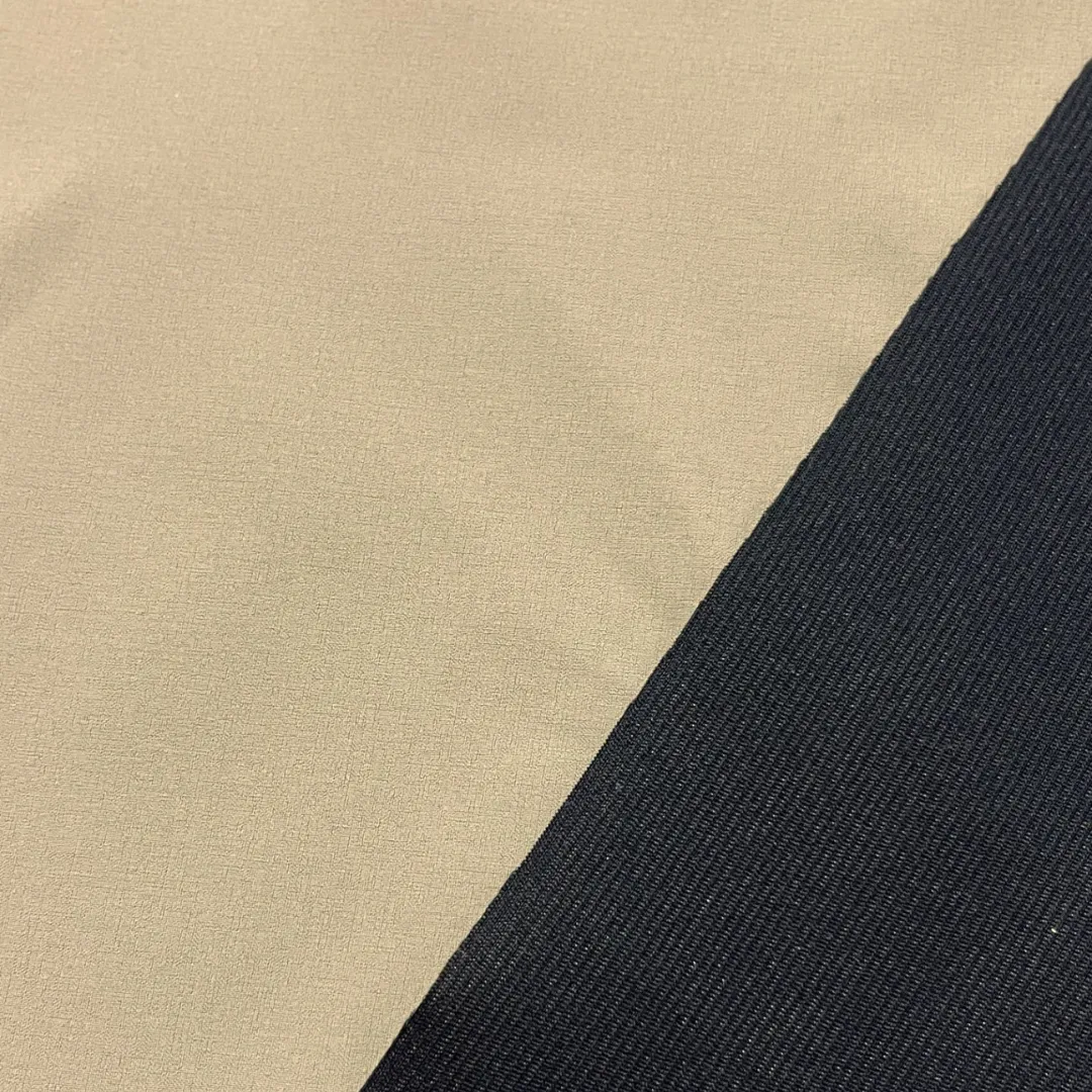 3-Layer Waterproof Breathable Polyester Fabric with Stretch - Khaki (Sold per Yard)