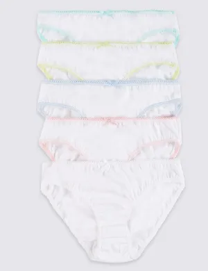 5 Pack Pure Cotton Bikini Knickers