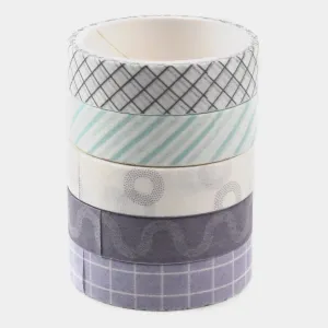 5Rolls/box Solid Color Washi Tape Set