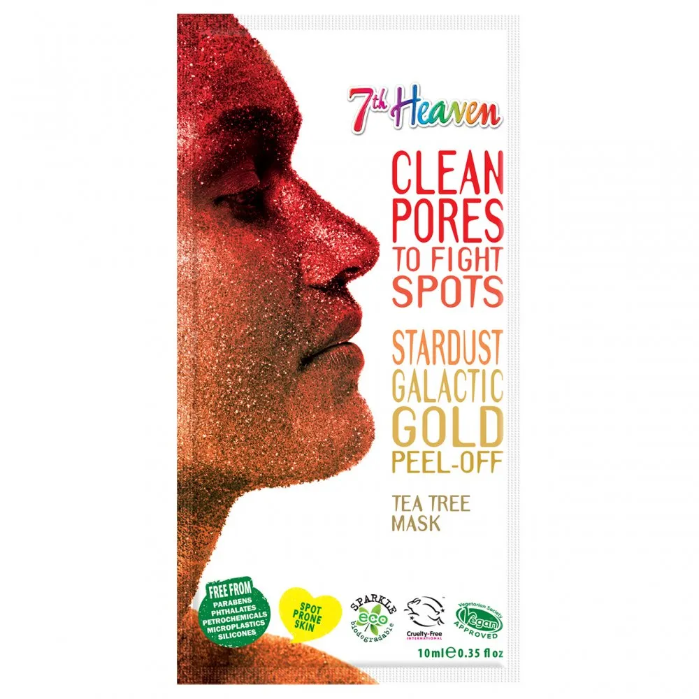 7th Heaven StarDust Galactic Gold Peel-Off Tea Tree Mask