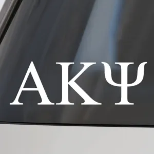 Alpha Kappa Psi Fraternity Car Decal Sticker- Greek Letters Design