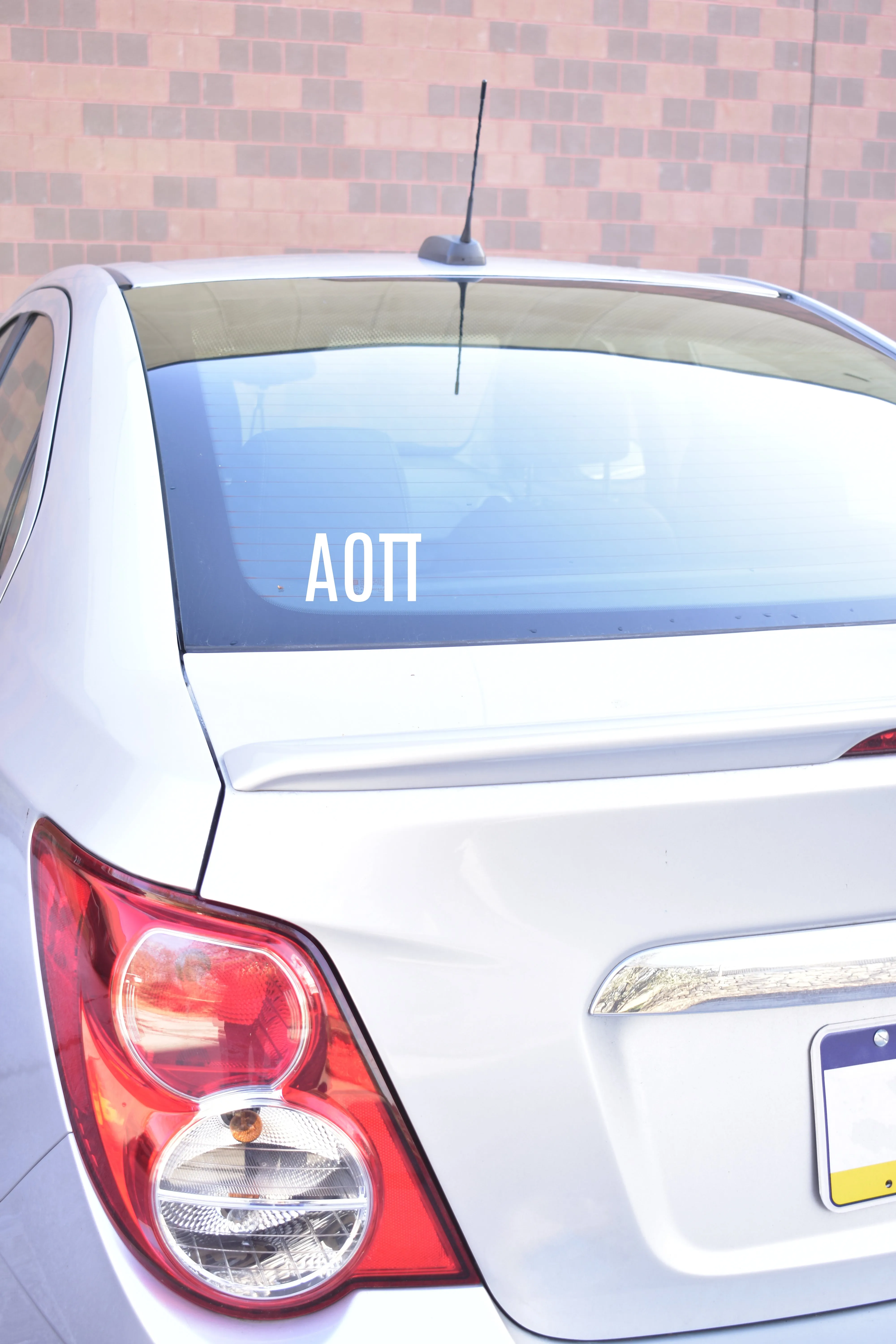 Alpha Omicron Pi Car Decal Sticker- Greek Letters Design