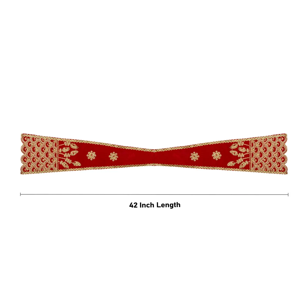 Angavastram - 42 Inches | Beads & Jari Designed Towel/ Velvet Thundu for Deity/ 55 Gms/ Assorted Colours