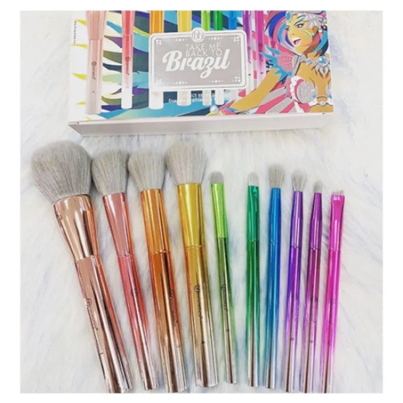 BH Cosmetics Take Me Back To Brazil Brush Set 10 Brushes