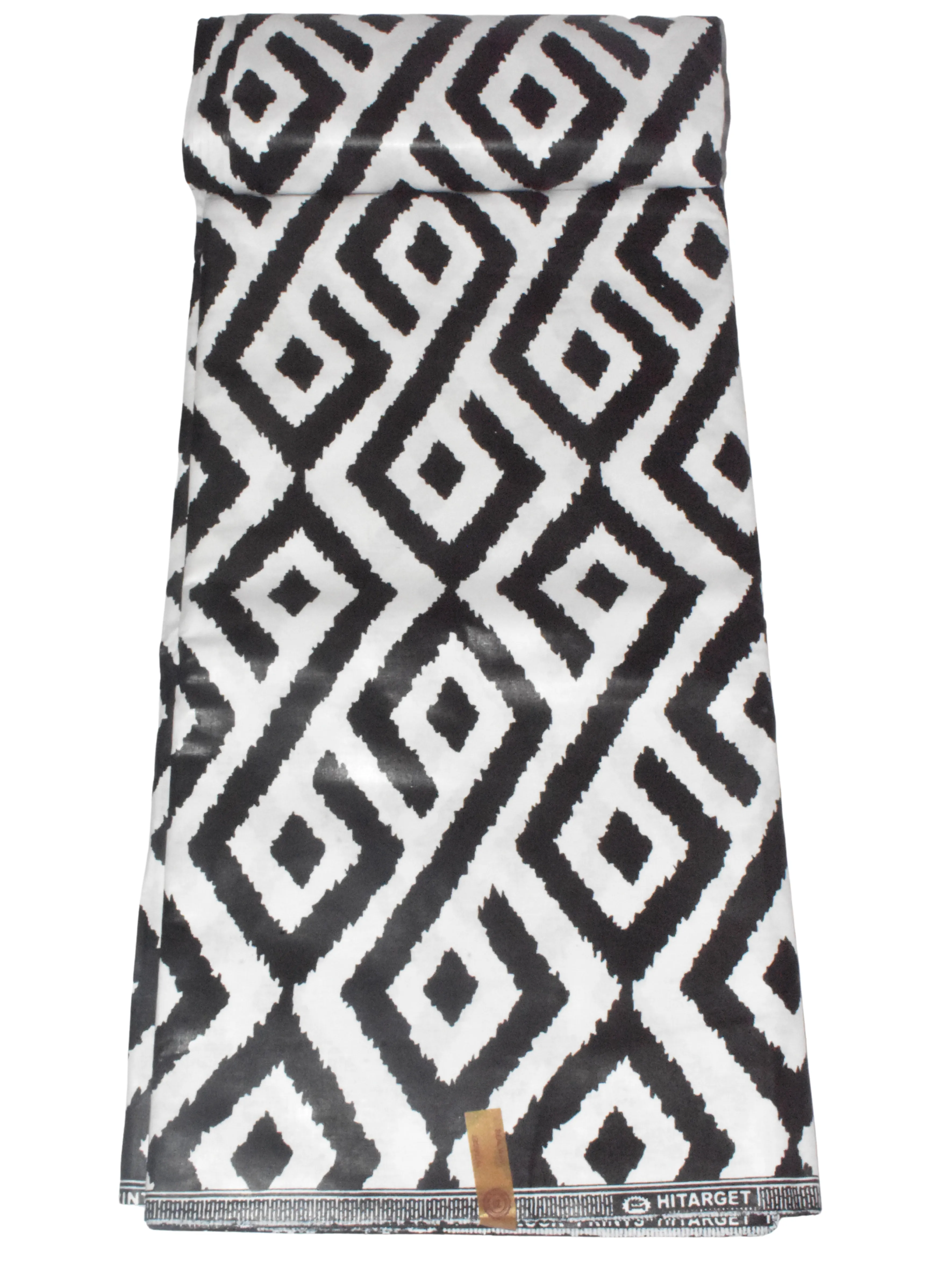 Black and White Diamond Pattern African Print - CA283