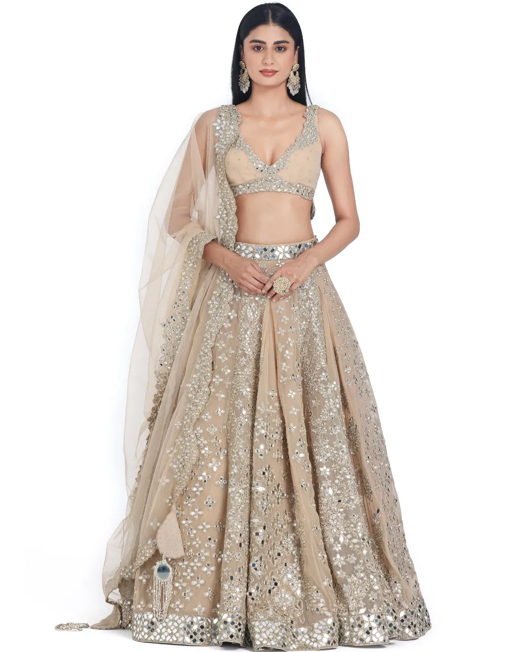 Blush Beige Lehenga Set