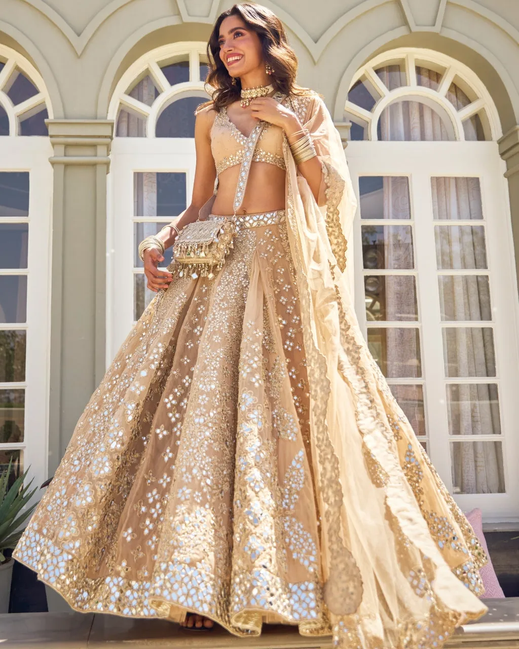 Blush Beige Lehenga Set