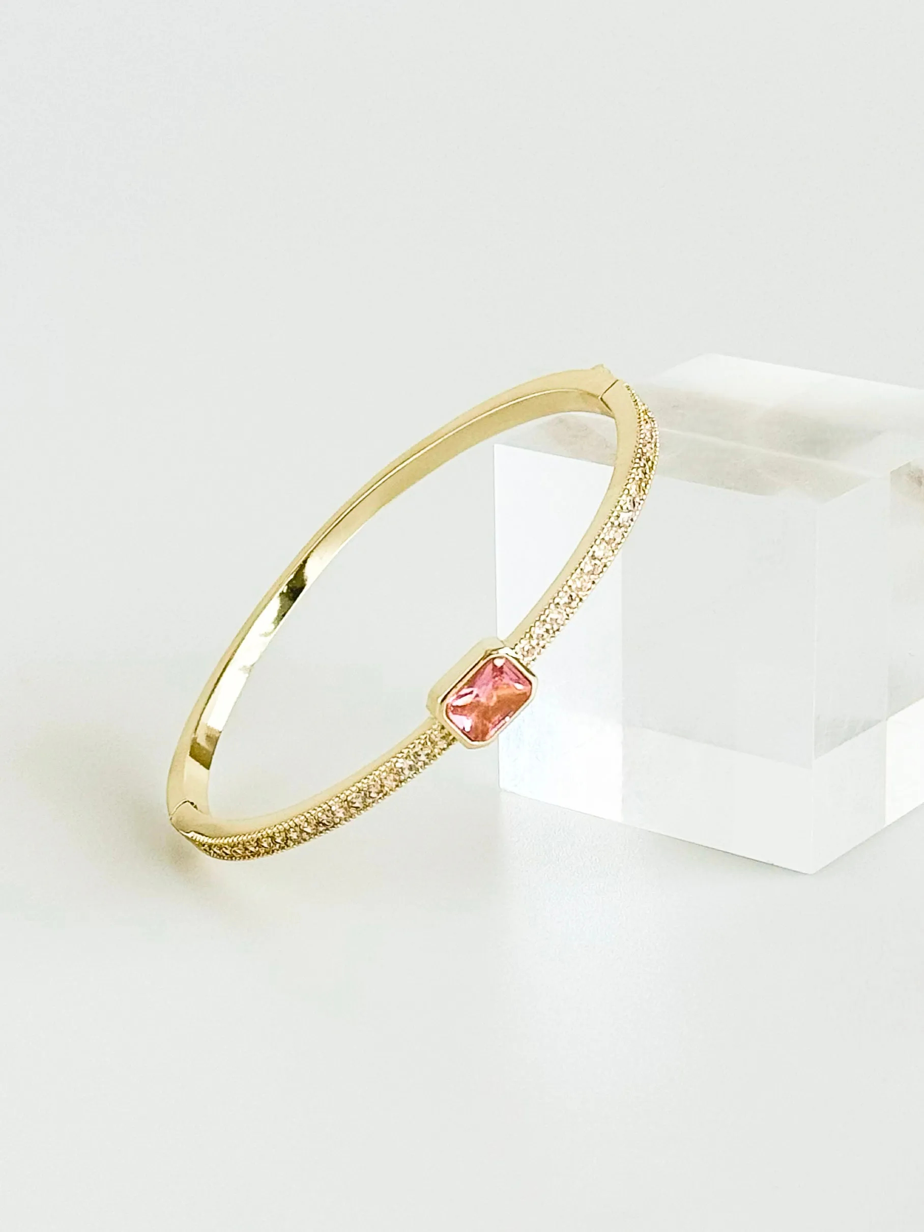 Blush Radiance Bangle Bracelet