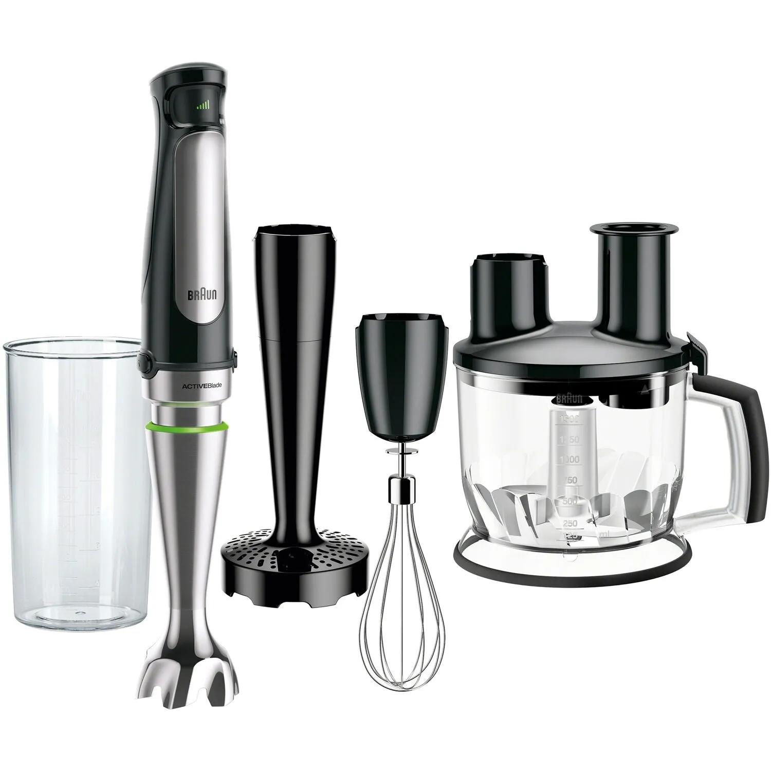 Braun Multiquick 7 Smart Speed Hand Blender, Whisk   Neater   1.5 Cup   Μasher, in Stainless Steel (MQ7077X)