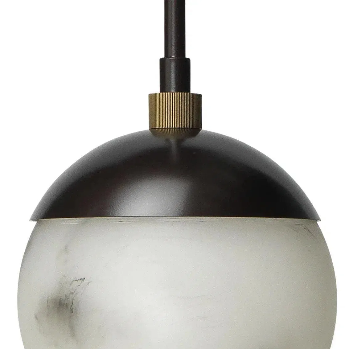 Bronze Alabaster Metro 6 Light Chandelier