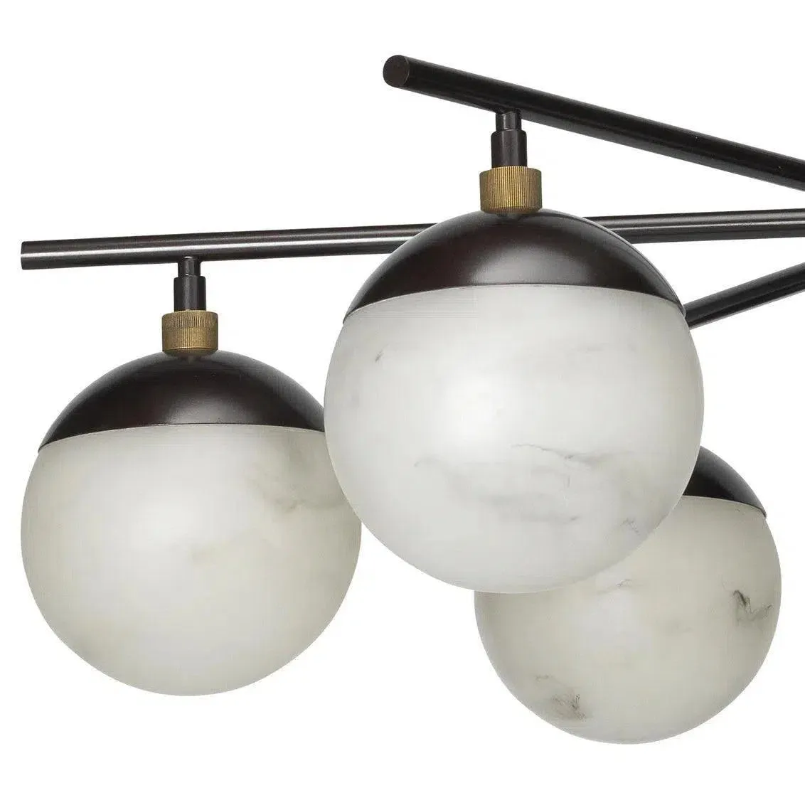 Bronze Alabaster Metro 6 Light Chandelier