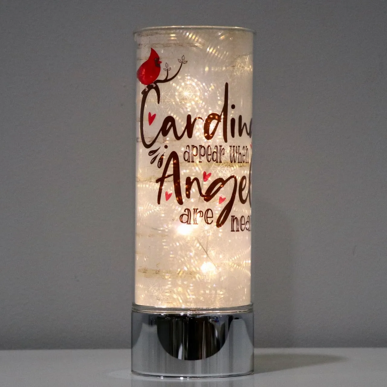 Cardinals Appear Bundle- Sparkle Glass™ Accent Light and Cardinals Appear Decorative Insert