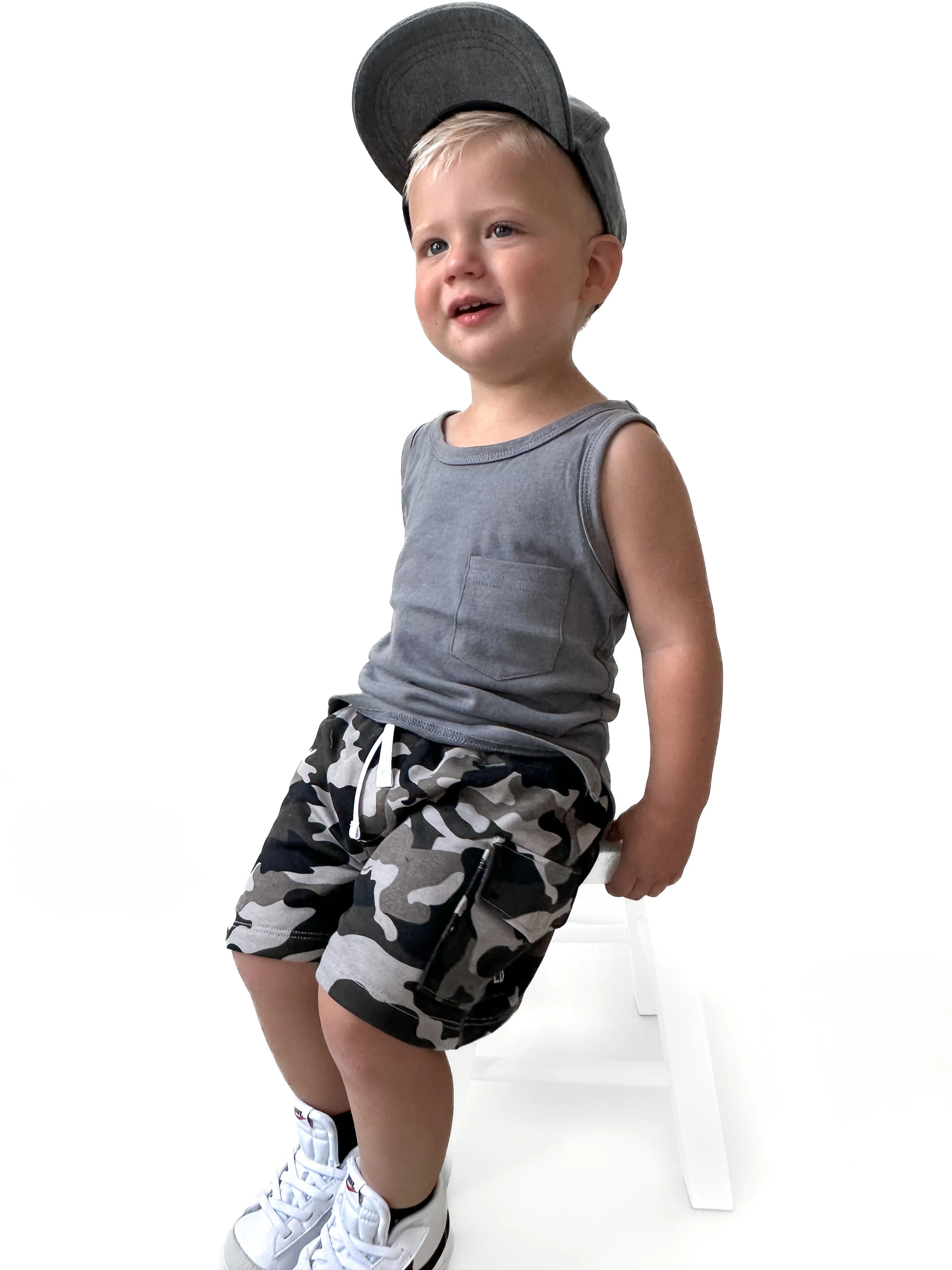 Cargo Sweatshort - Camo