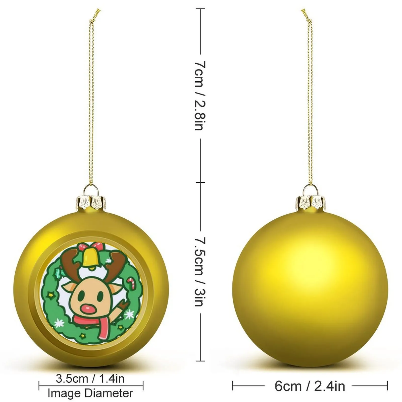 Christmas Balls Elk Ornaments Xmas Tree Decorations