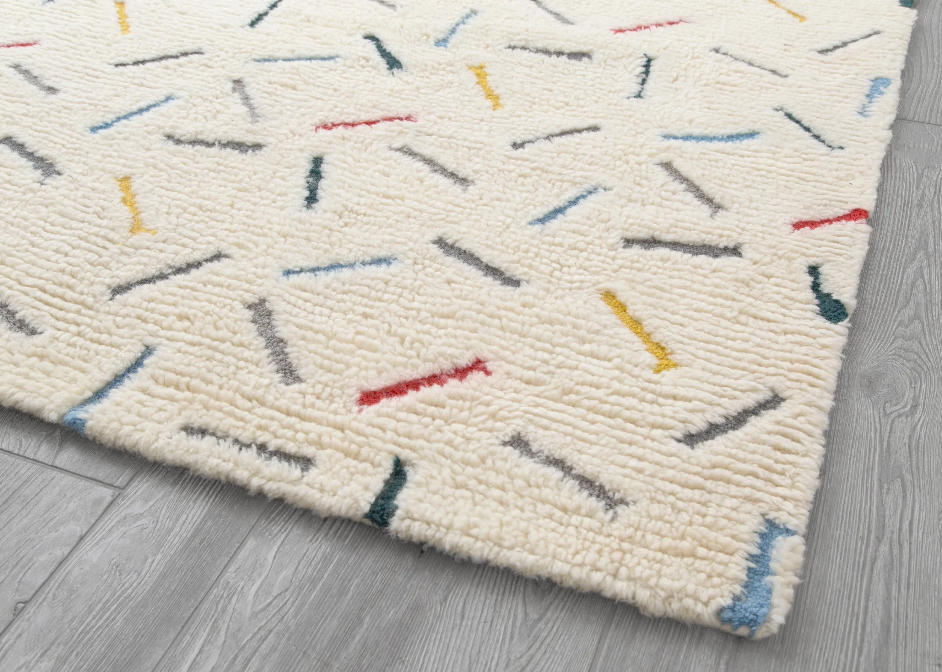 Colored Sprinkles Hand-Tufted 100% Wool Area Rug 5x8