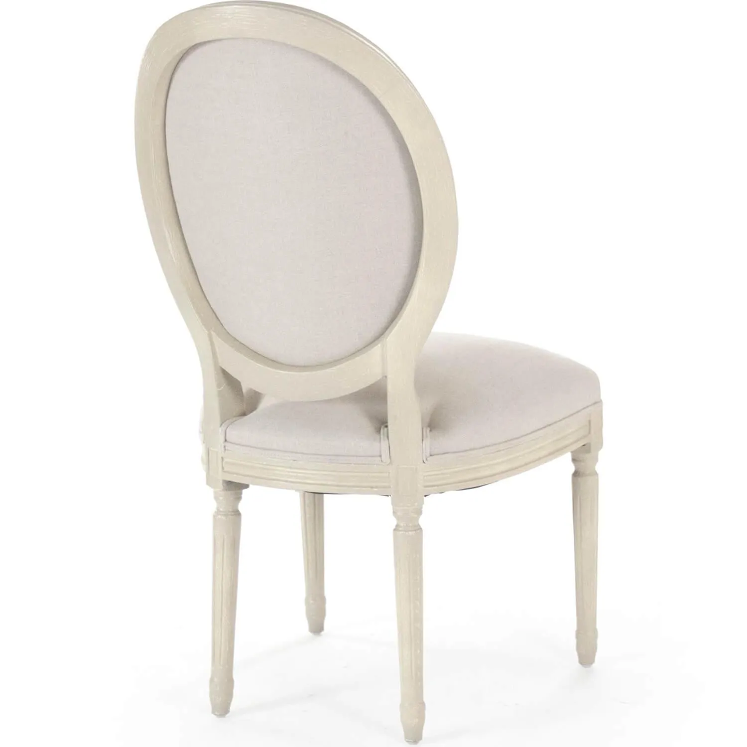 Cream Round Back Medallion Side Chairs