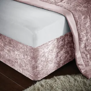 Crushed Velvet Divan Base Wrap - Blush