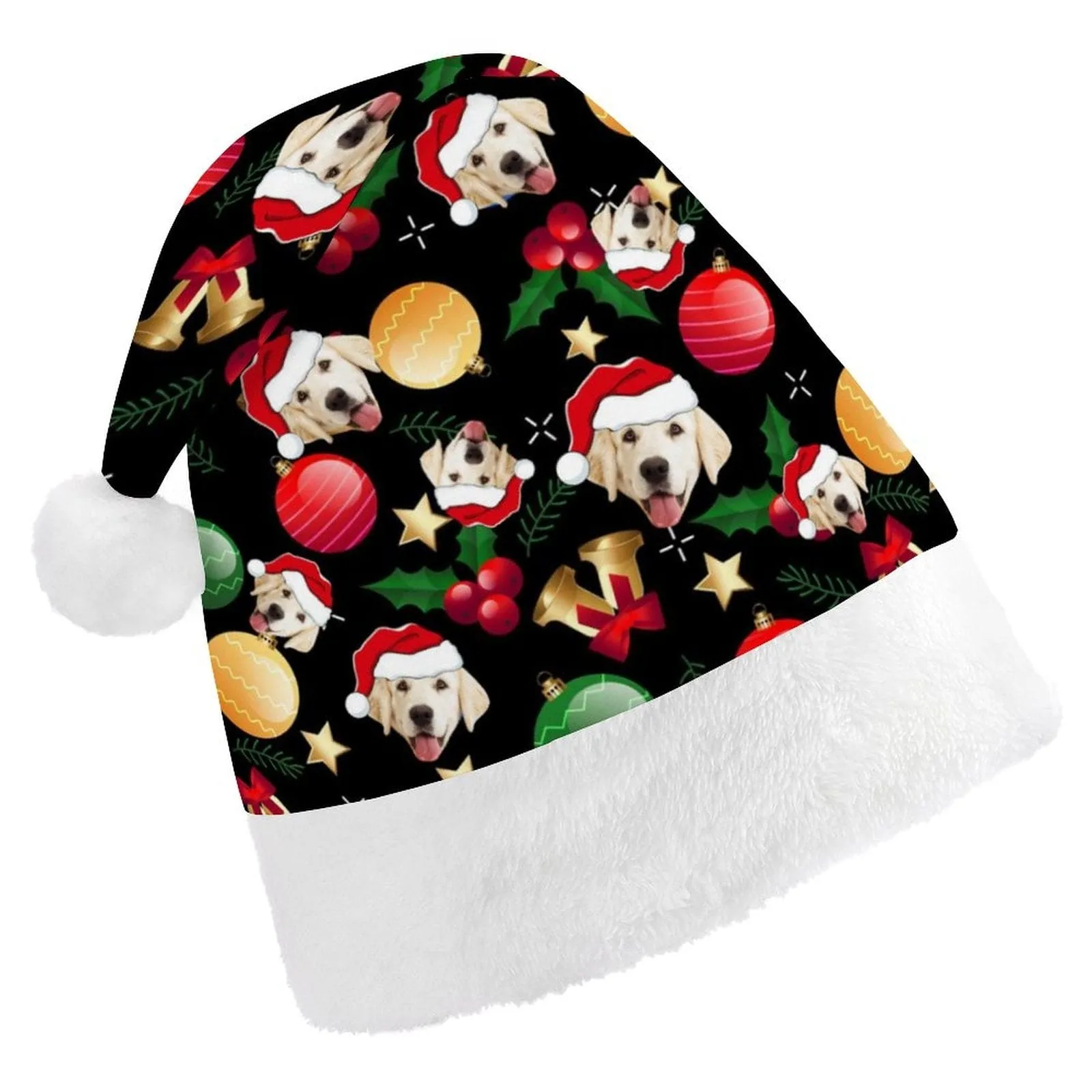 Custom Pet Dog Face Merry Christmas Gift Christmas Hat