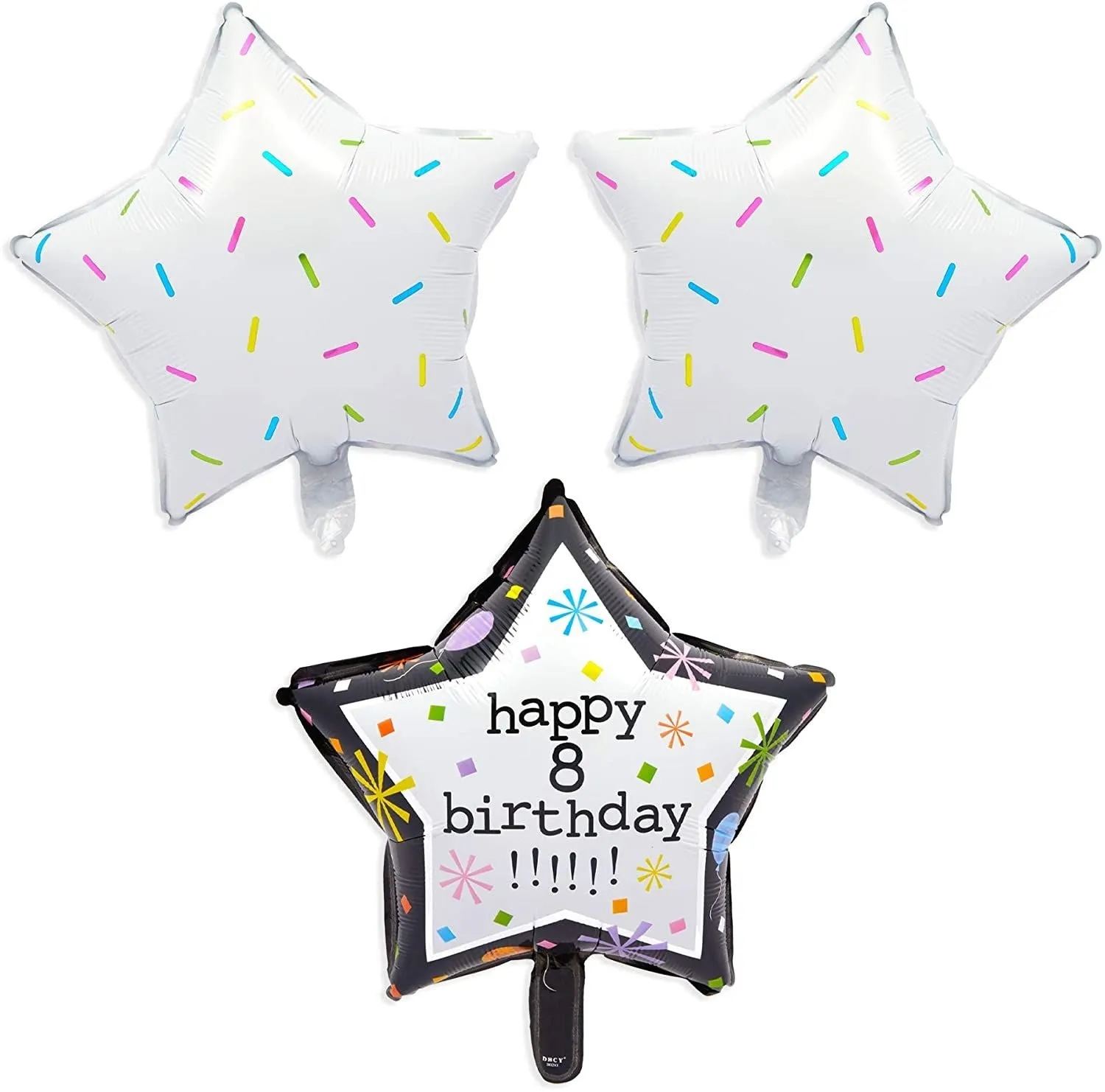 Customizable Happy Birthday Foil Star and Latex Balloons for Party Decor (43 Pieces)