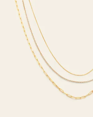 Dainty Chain Set - Gold Vermeil