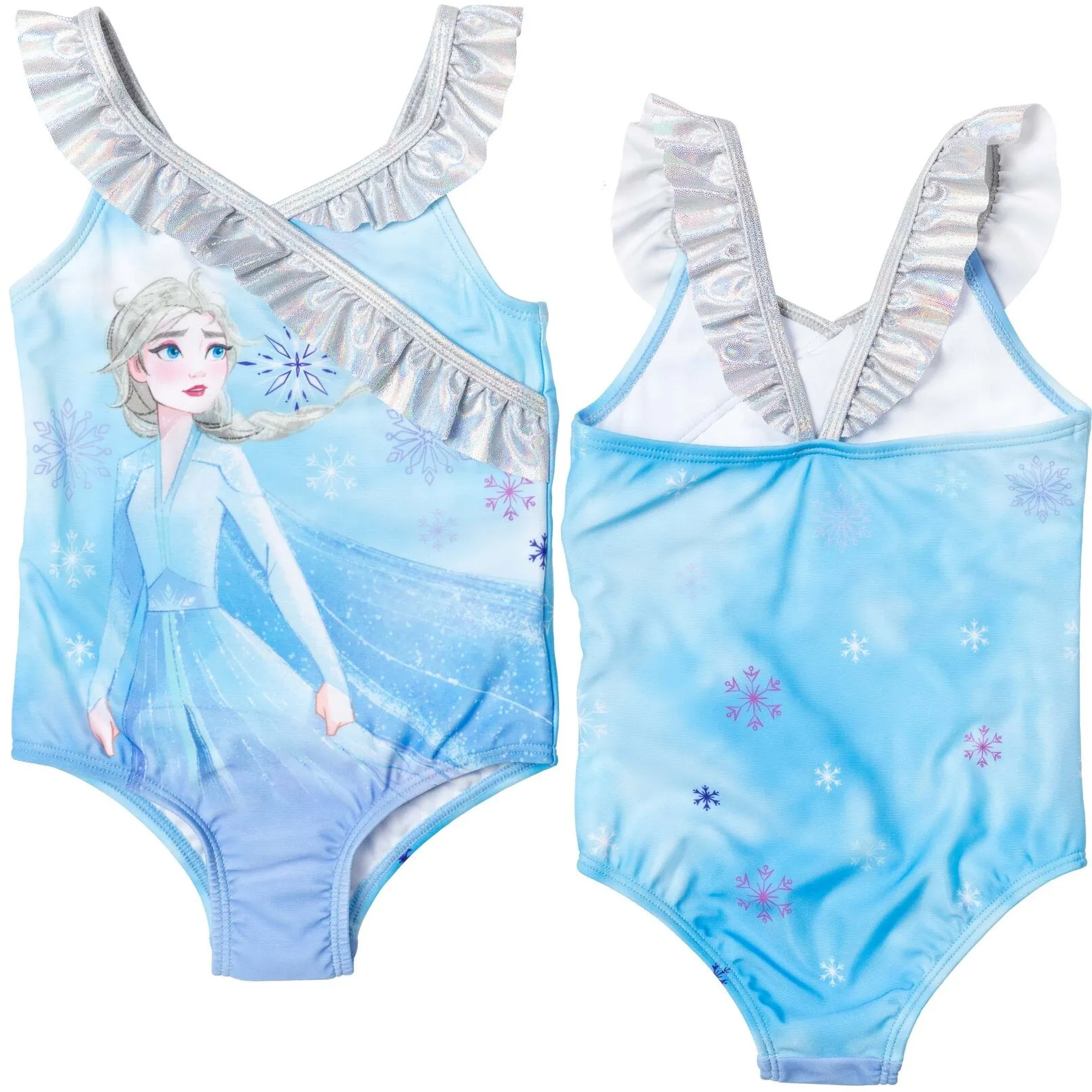 Disney Frozen Queen Elsa UPF 50  One Piece Bathing Suit