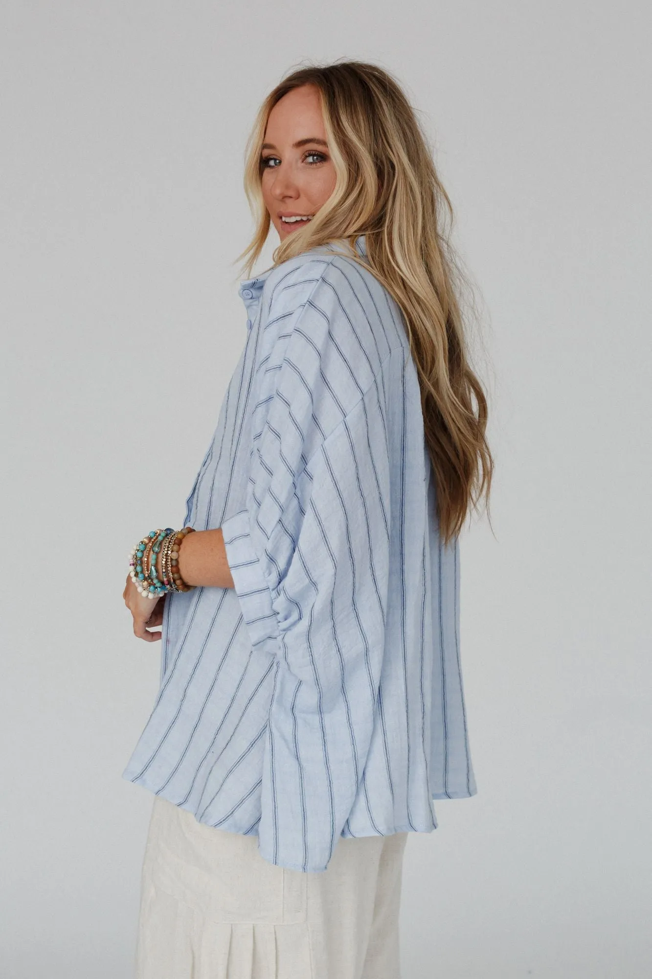 Easy Breeze Striped Top - Blue