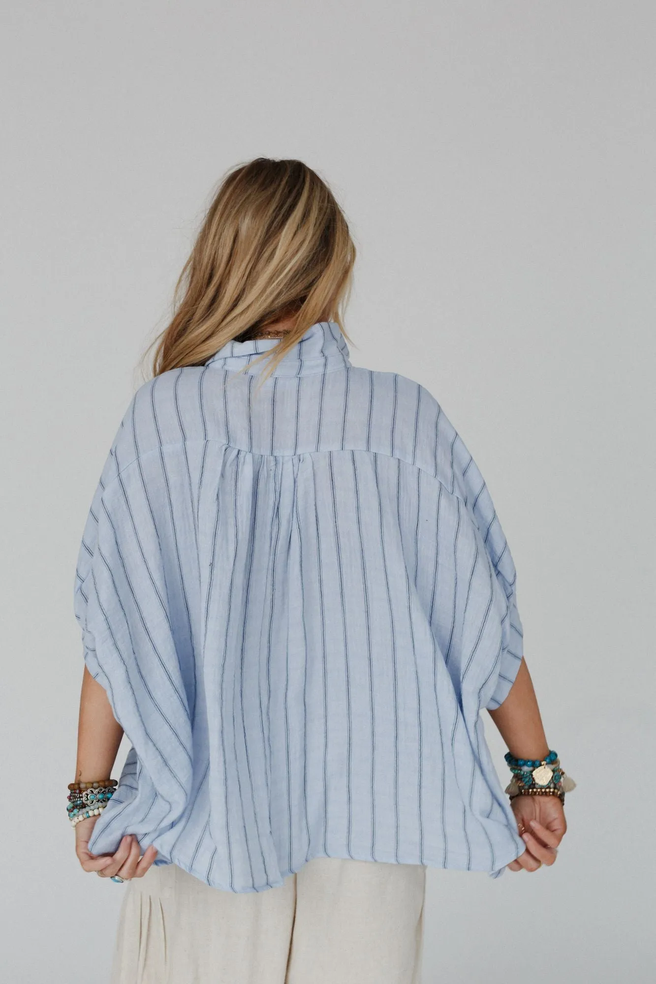 Easy Breeze Striped Top - Blue