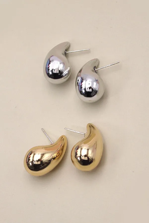 Gold Teardrop Stud