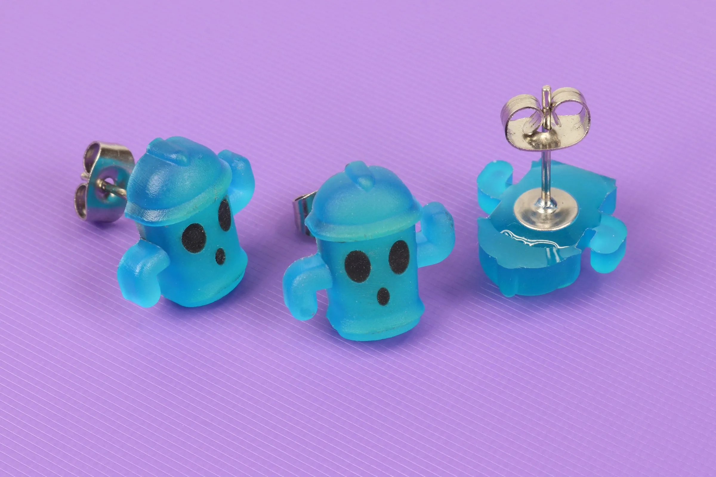 Gyroid Glow in the Dark Earrings - Animal Crossing  New Horizons