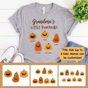 Halloween Little Pumpkins Personalized Graphic Apparel - Title, Number of Kids, Names can be customized