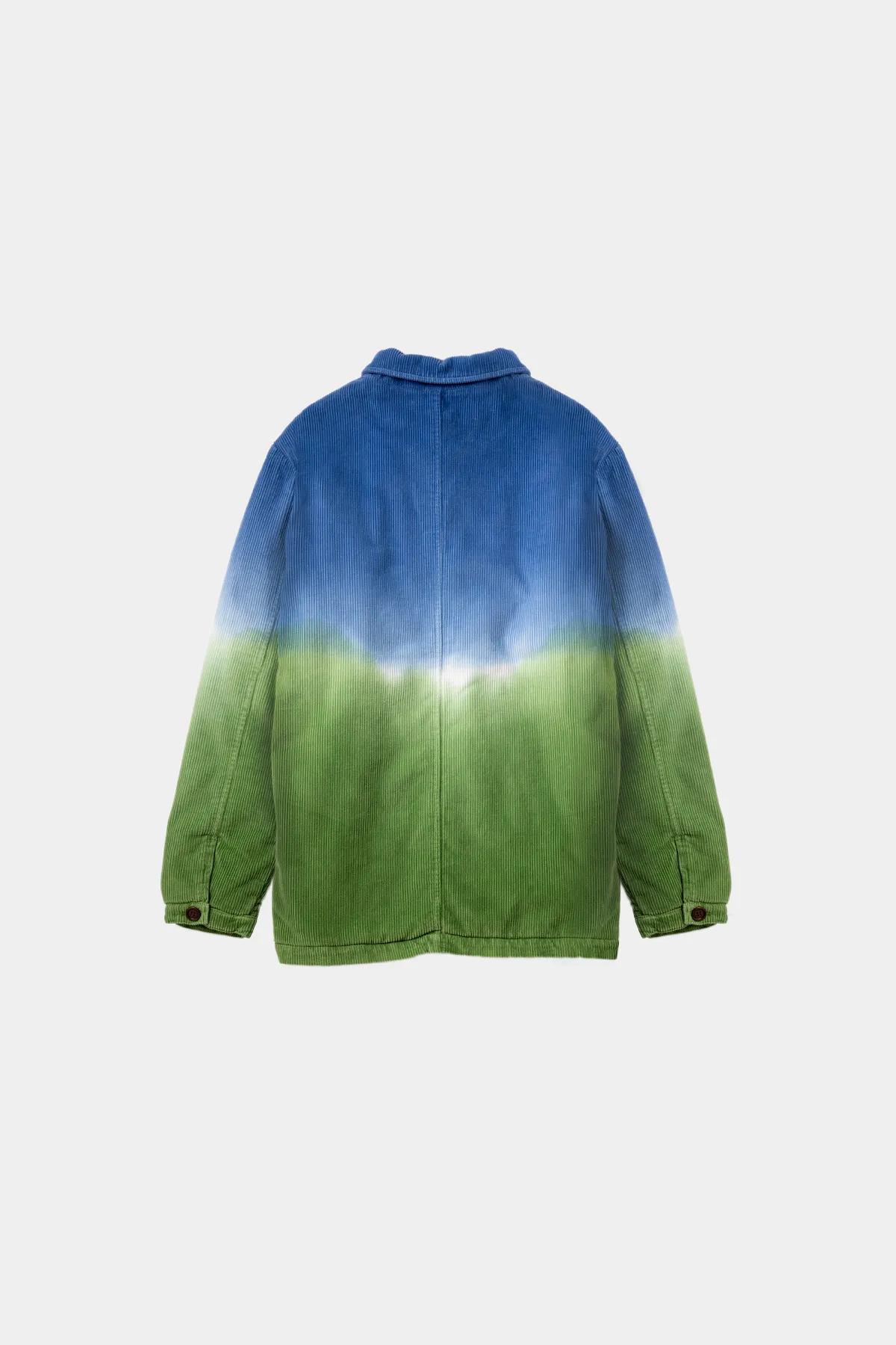 JACKET CORDUROY GRADIENT TURTLE GREEN & STEEL BLUE