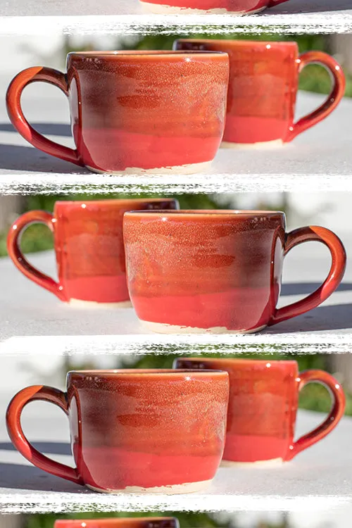 Kyla Seo x Kellie Zee Two-Tone Red Coffee Mug