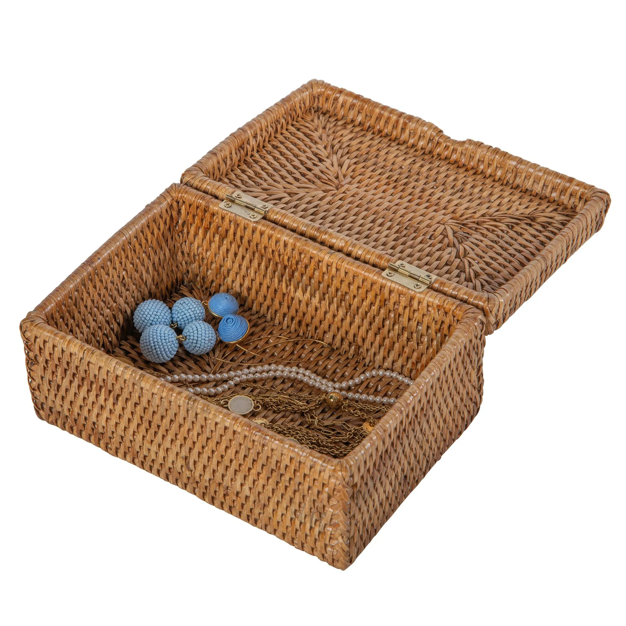 La Jolla Rattan Storage Box for Wet Wipes, Jewelery and More