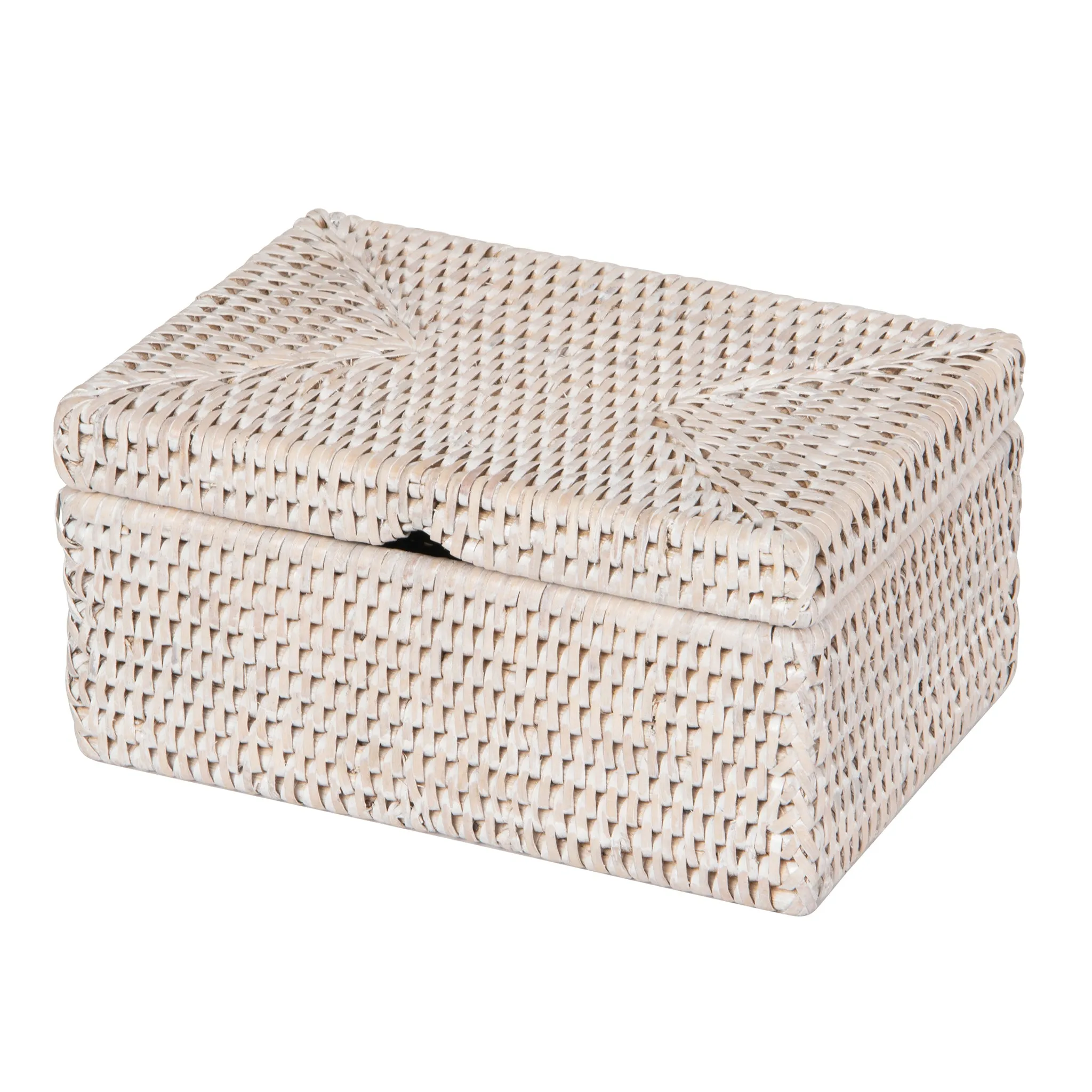 La Jolla Rattan Storage Box for Wet Wipes, Jewelery and More