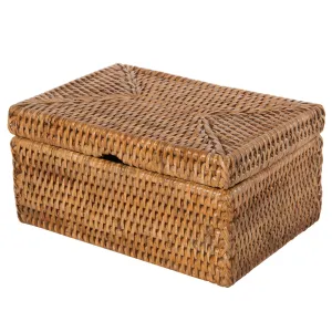 La Jolla Rattan Storage Box for Wet Wipes, Jewelery and More