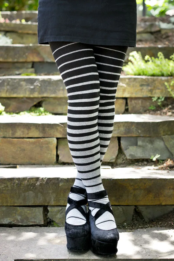 Longer Gradient Stripe Extraordinary Thigh High