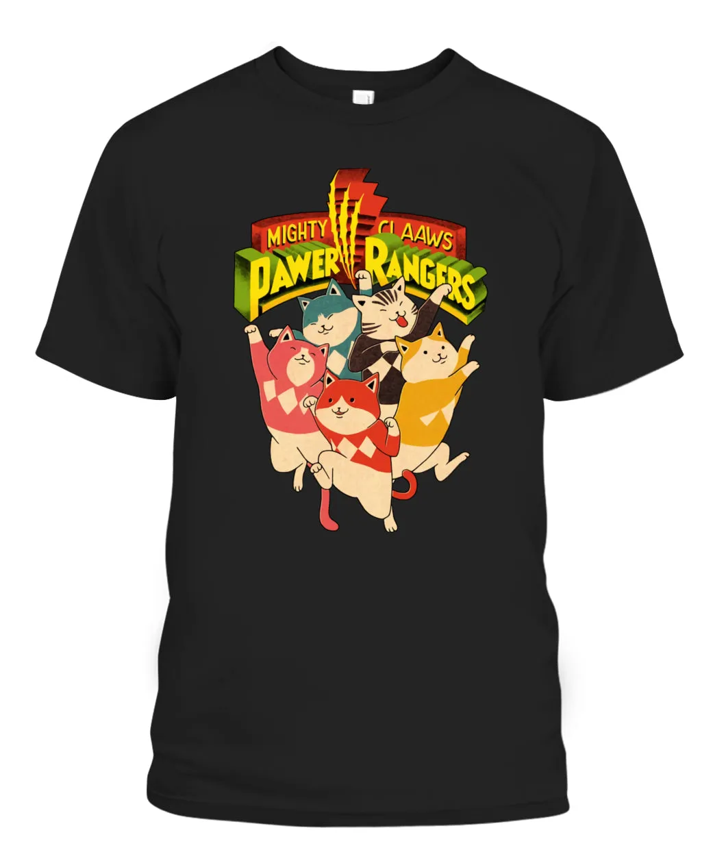 Mighty Claws Pawer Rangers Graphic Apparel