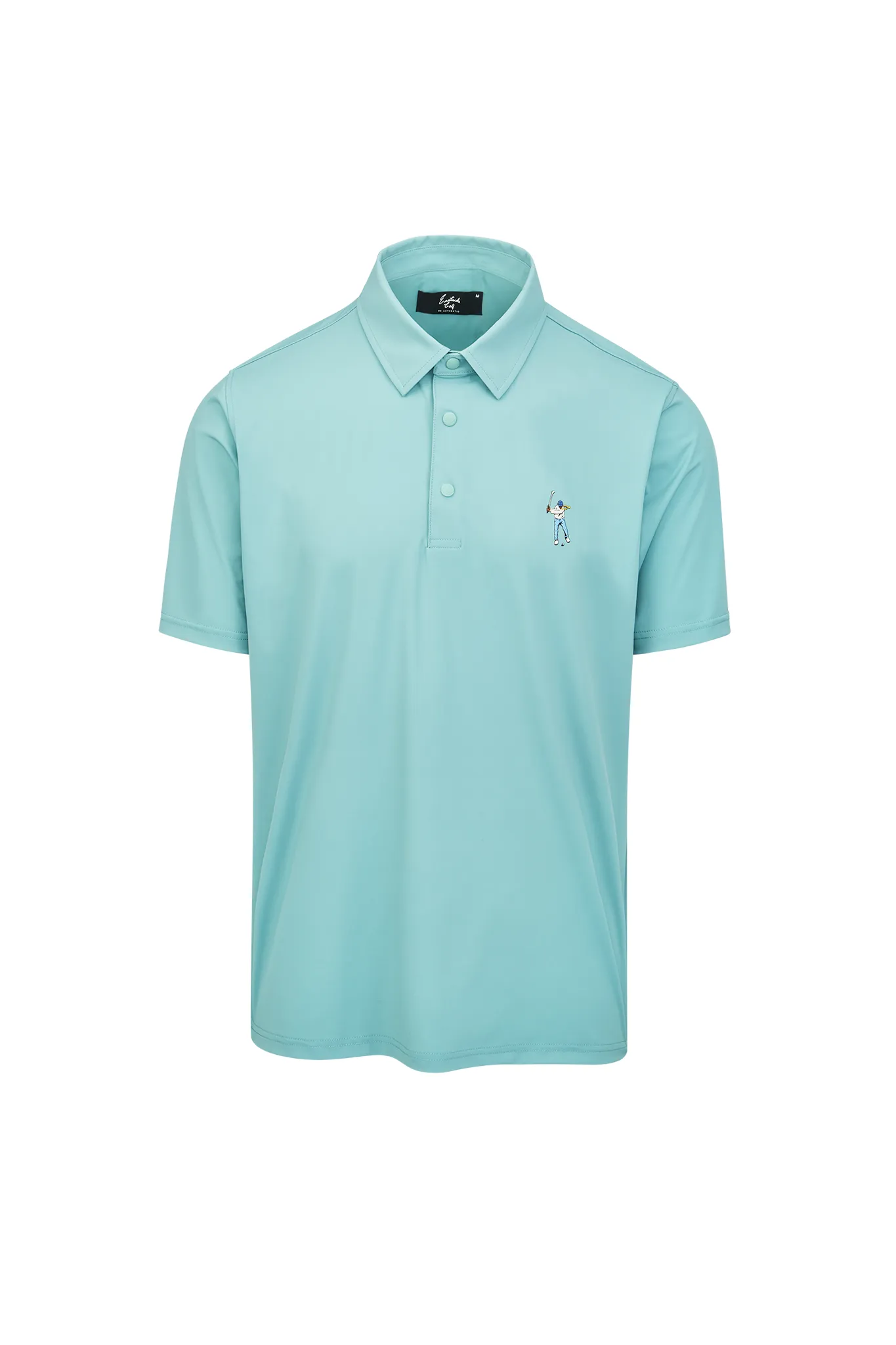 Mineral Green Men's Snap Placket Polo