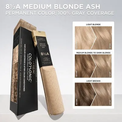 New - L'Oreal Paris Colorsonic Ammonia Free Permanent Hair Color Cartridge - Device Sold Separately - Medium Blonde Ash 8.5A