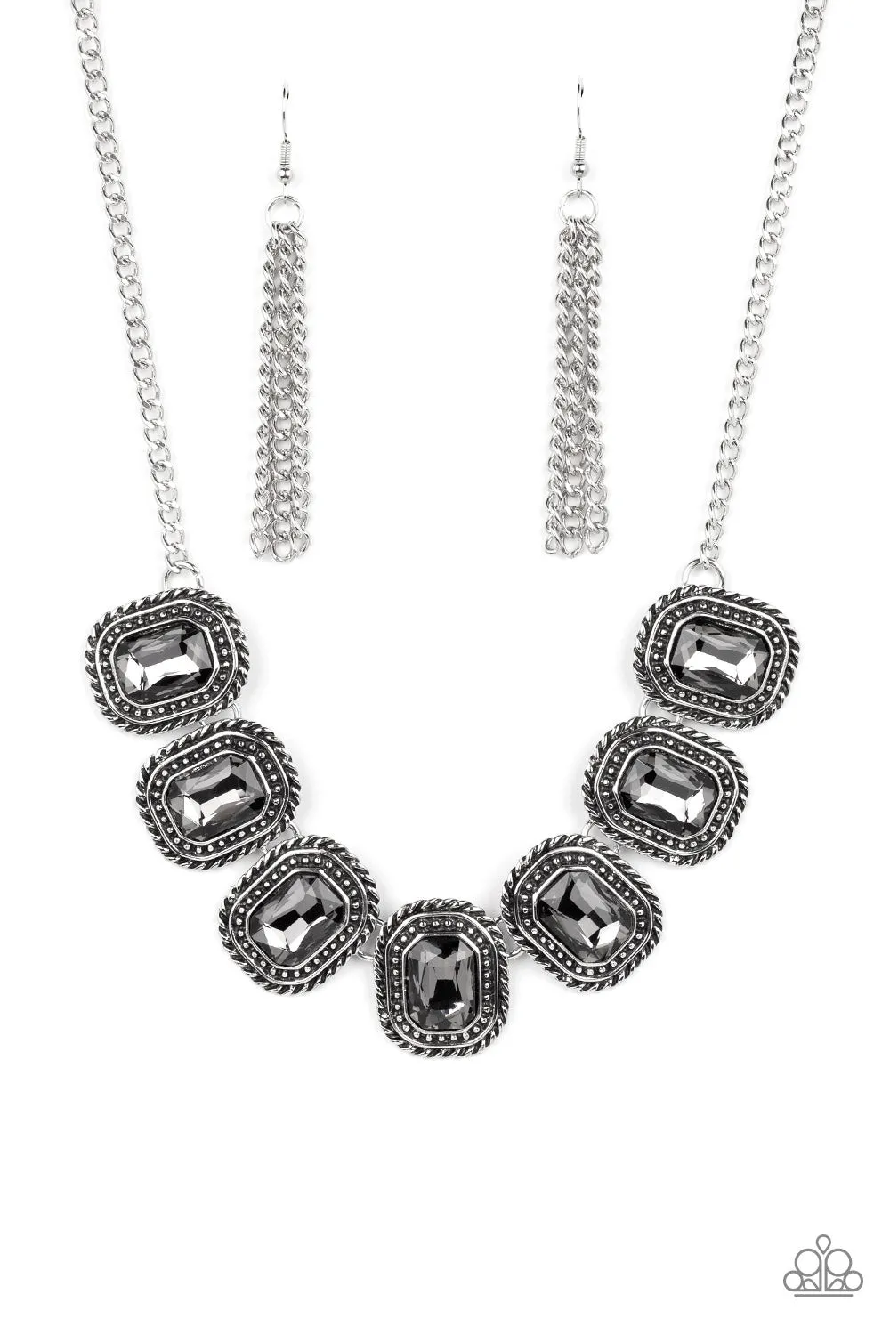 Paparazzi Accessories - Iced Iron #L186 - Silver Necklace