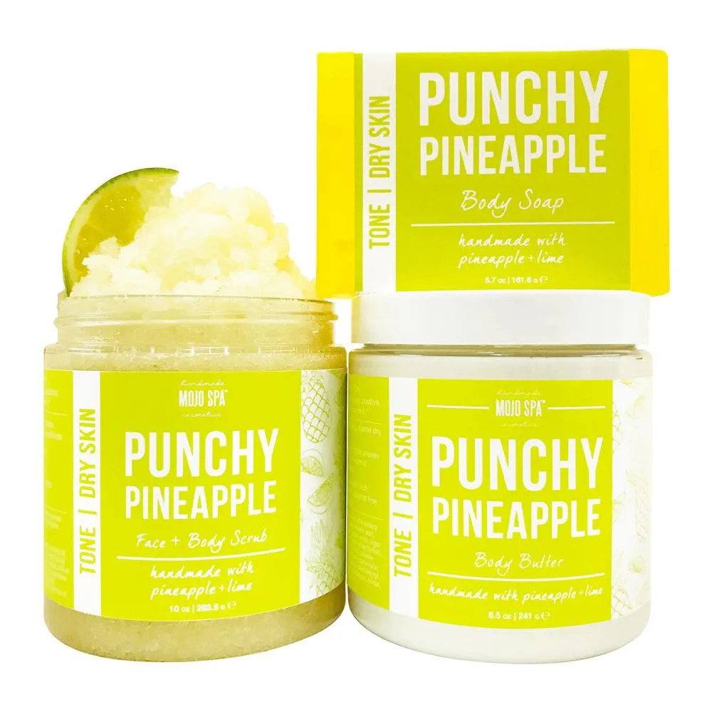 Punchy Pineapple Scrub, Body Butter & Soap Gift Set