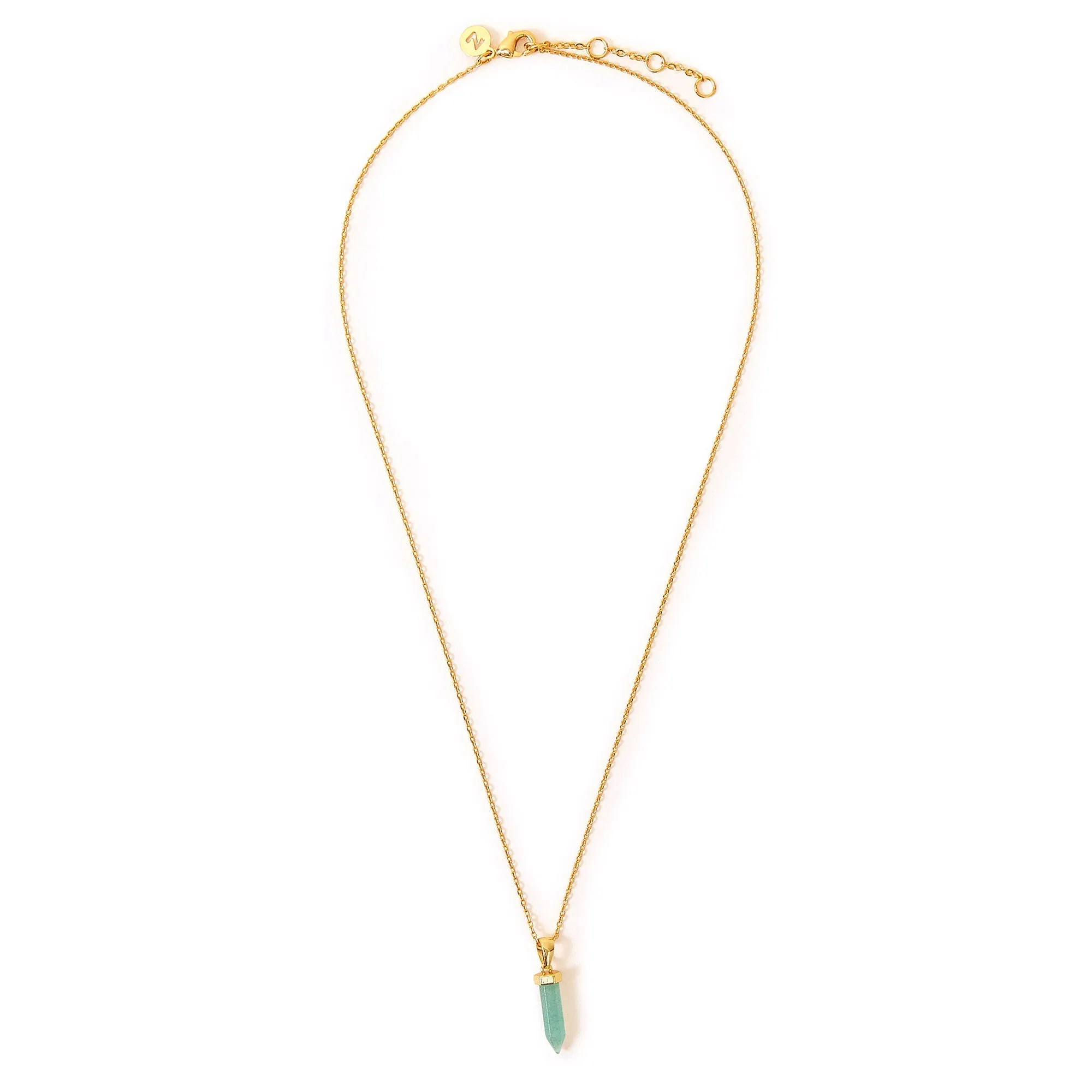 Real Gold Plated Z Aventurine Shard Necklace