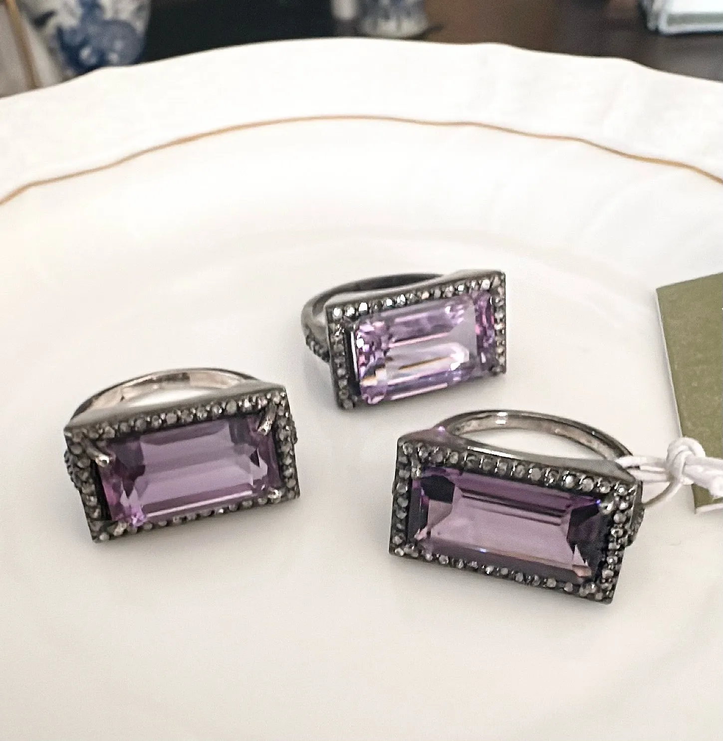 SALE | Pave Diamond and Amethyst Ring