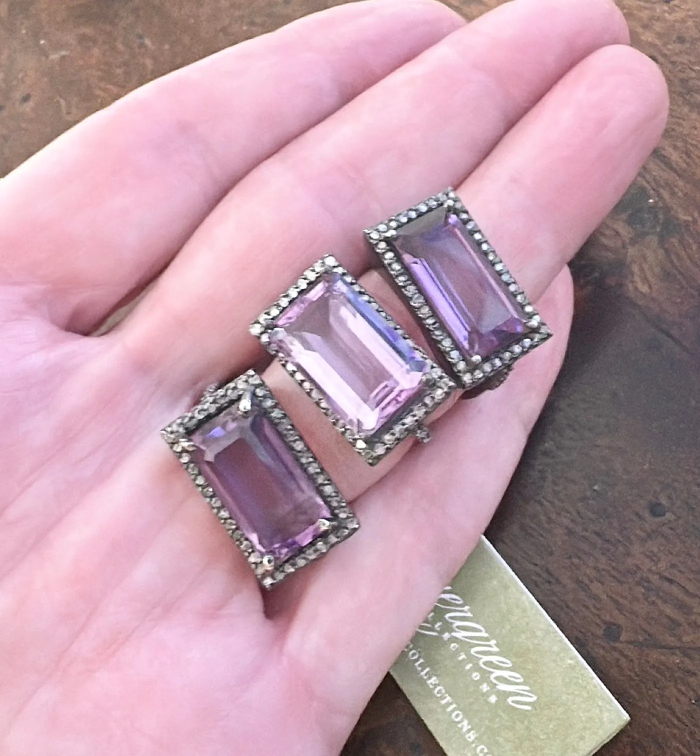 SALE | Pave Diamond and Amethyst Ring