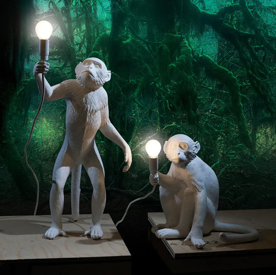 Seletti Monkey Light Sitting - White