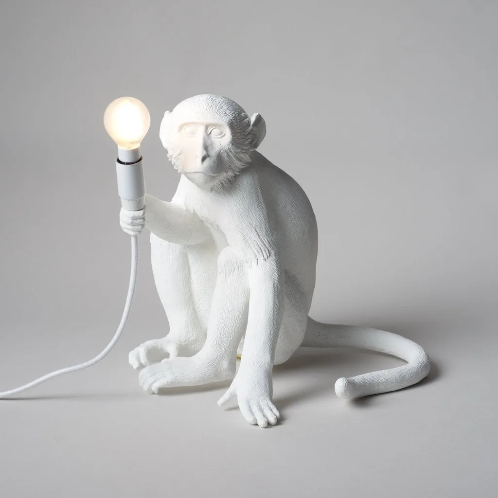 Seletti Monkey Light Sitting - White