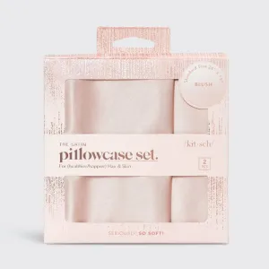 The Satin Pillow Case Set of 2 ~ Blush